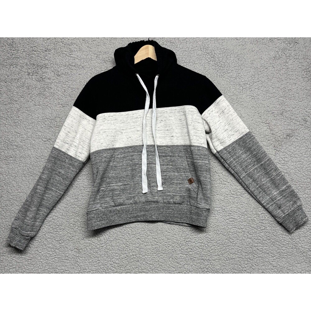 Doublju Sweater Boys Large Gray Blue Hooded Sweatshirt Pullover Hoodie Pocket